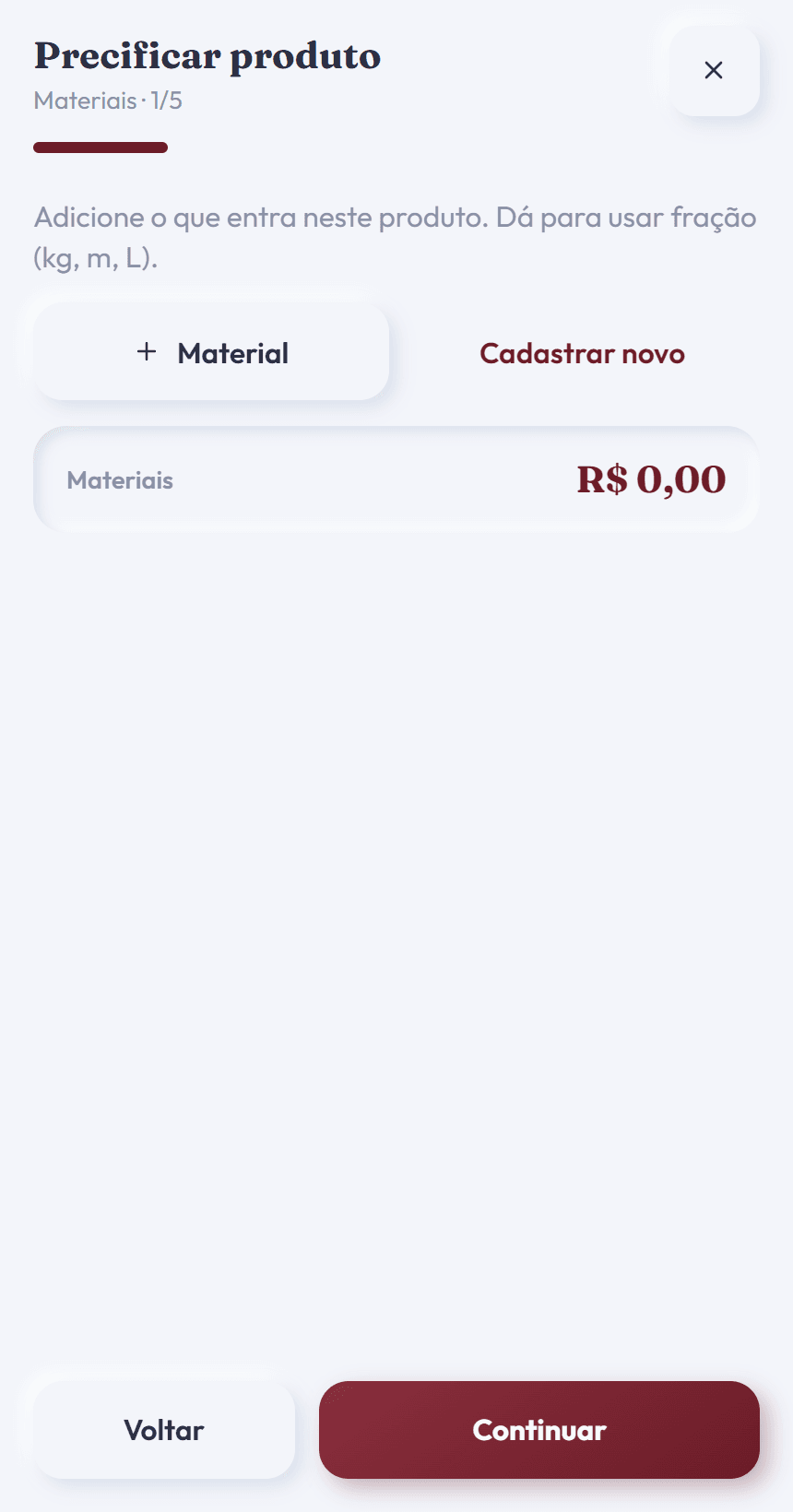 Assistente de precificação do Ambar
